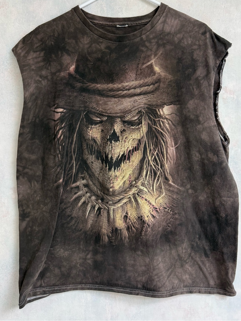 Men’s L Mountain Scarecrow Sleeveless Tee VTG 90’s